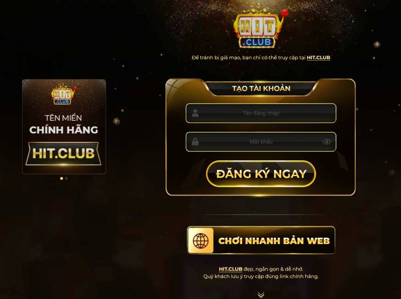 Bước 1: Vào Hitclub Qua Đường Link Chính Thức