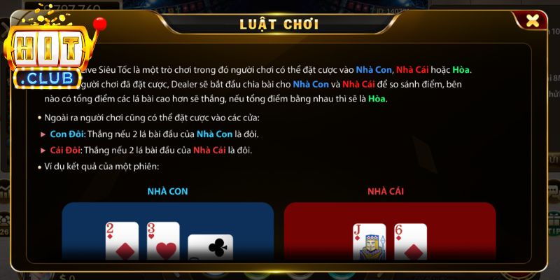 Tìm hiểu quy luật cá cược của baccarat Hitclub