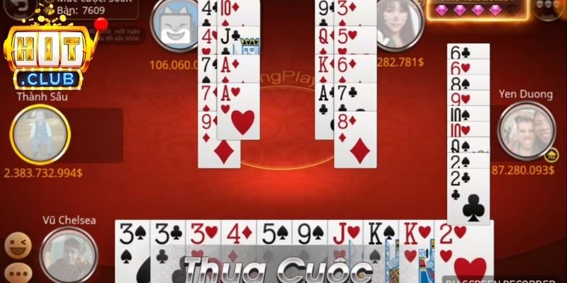 Đánh bài tiến lên miền Nam HitClub rất quen thuộc