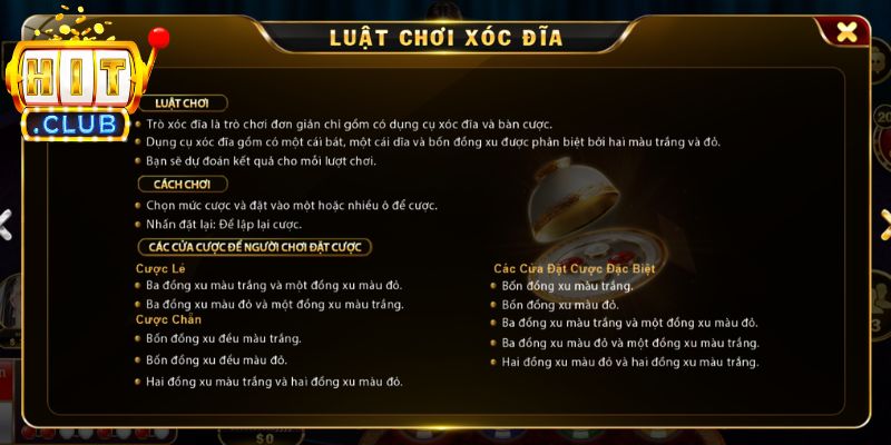 Xóc Đĩa Hitclub Và Hướng Dẫn Các Bước Tham Gia Dễ Dàng 3 Tìm hiểu quy luật xóc đĩa Hitclub cơ bản